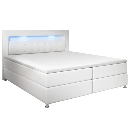Montana rugós ágy 120 x 200 cm - fehér topperrel