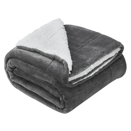 Fleece takaró 220x240 cm sötétszürke